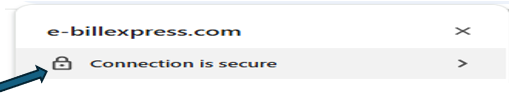 Image of padlock in address bar